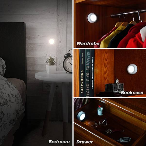 Tap Light Push Light STAR SPANGLED 4 LED Touch Light Cool White 5 Pack STAR SPANGLED Official Website