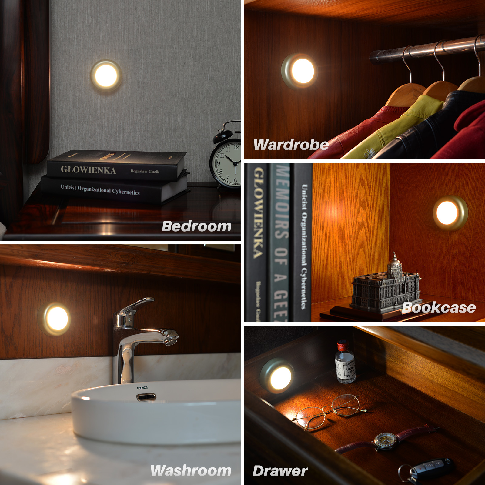 Led push light discount warm white